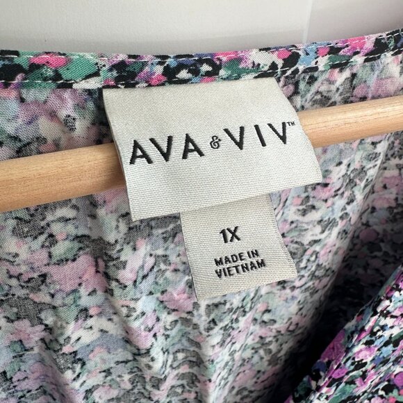 Ava & Viv/Target Balloon Long Sleeve Corset Dress - Purple Floral - Picture 3 of 5